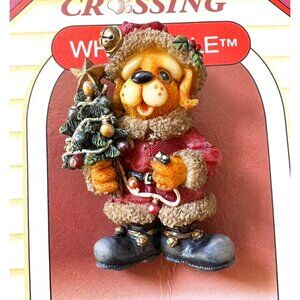 Barkley Crossing Limited Edition FATHER CHRISTMAS TREE Brooch Pin